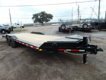 New 2026 J&C Trailers 102x24 14K Car Hauler / Equipment Hauler / 7K Axles / Drive Over Fenders / C-Channel Stow Away Ramps