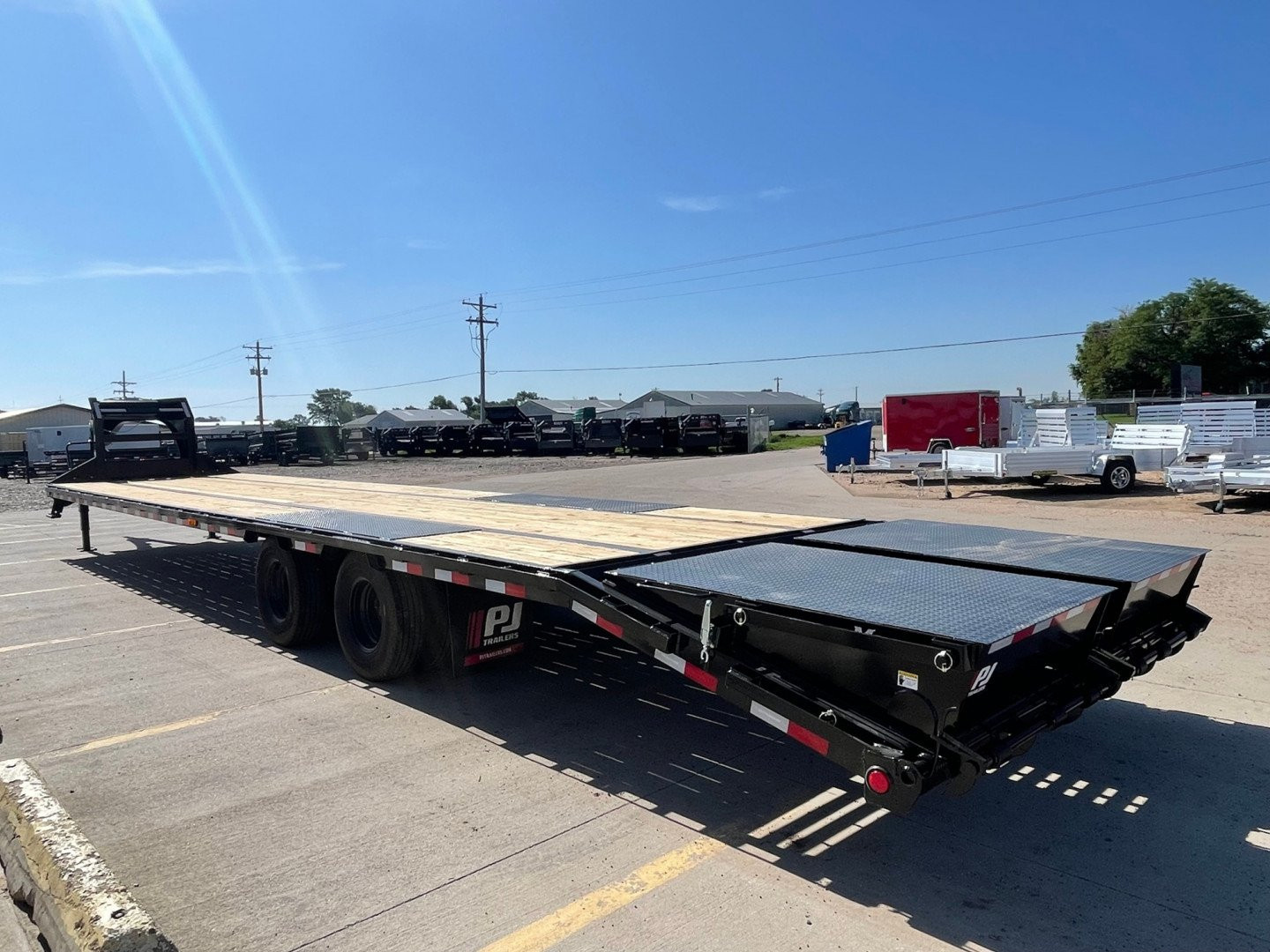 New 2026 PJ Trailers LD402 40' x 102" Hydraulic Brakes Flatbed Trailer