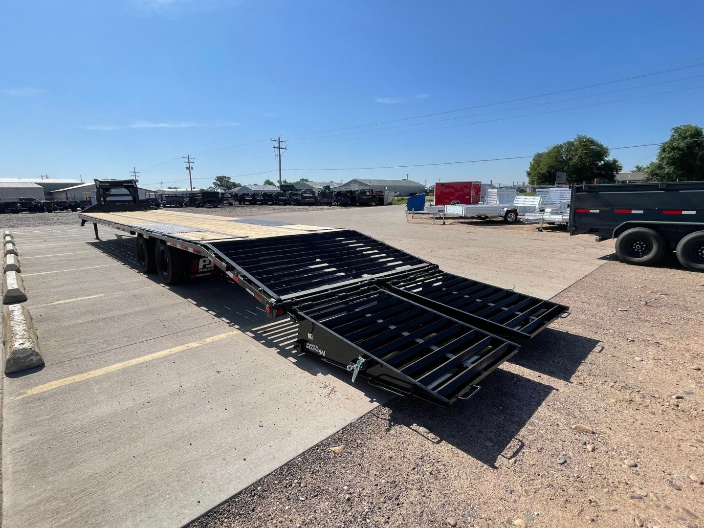 New 2026 PJ Trailers LD402 40' x 102" Hydraulic Brakes Flatbed Trailer