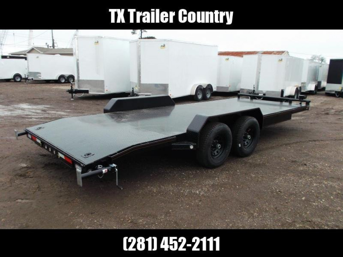 New 2026 J&C Trailers 83X20 7K Steel Deck Car Hauler / 2ft