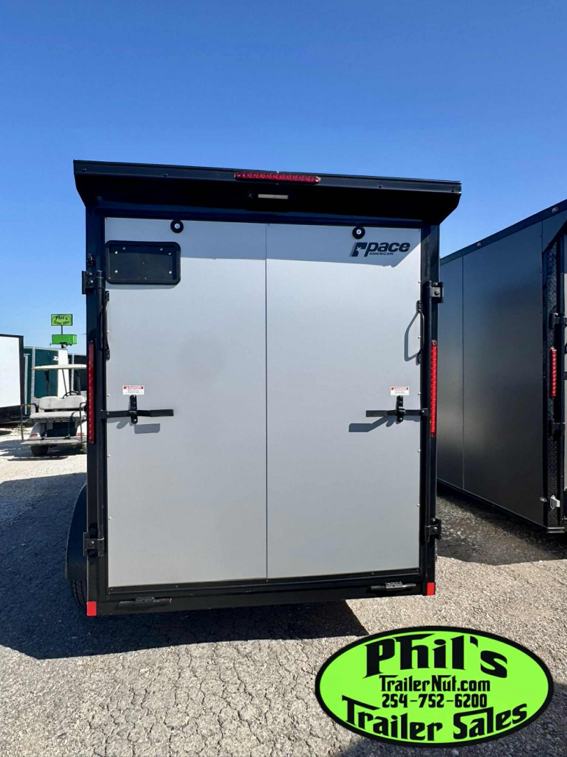 New 2026 Pace American 6X12 UPGRADED .080 EXTERIOR & REAR WING Cargo / Enclosed Trailer UPGRADED 7' INTERIOR HEIGHT