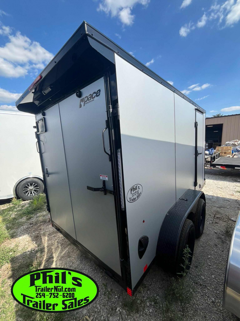 New 2026 Pace American 6X12 UPGRADED .080 EXTERIOR & REAR WING Cargo / Enclosed Trailer UPGRADED 7' INTERIOR HEIGHT