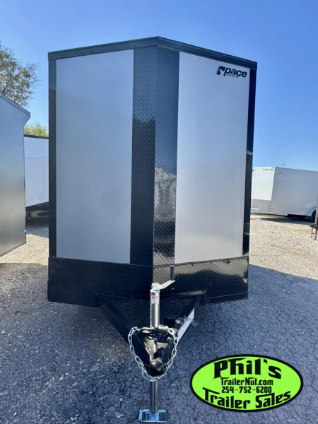 New 2026 Pace American 6X12 UPGRADED .080 EXTERIOR & REAR WING Cargo / Enclosed Trailer UPGRADED 7' INTERIOR HEIGHT