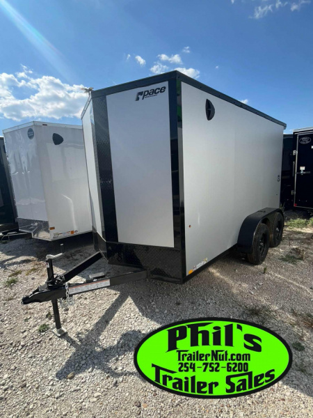 New 2026 Pace American 6X12 UPGRADED .080 EXTERIOR & REAR WING Cargo / Enclosed Trailer UPGRADED 7' INTERIOR HEIGHT