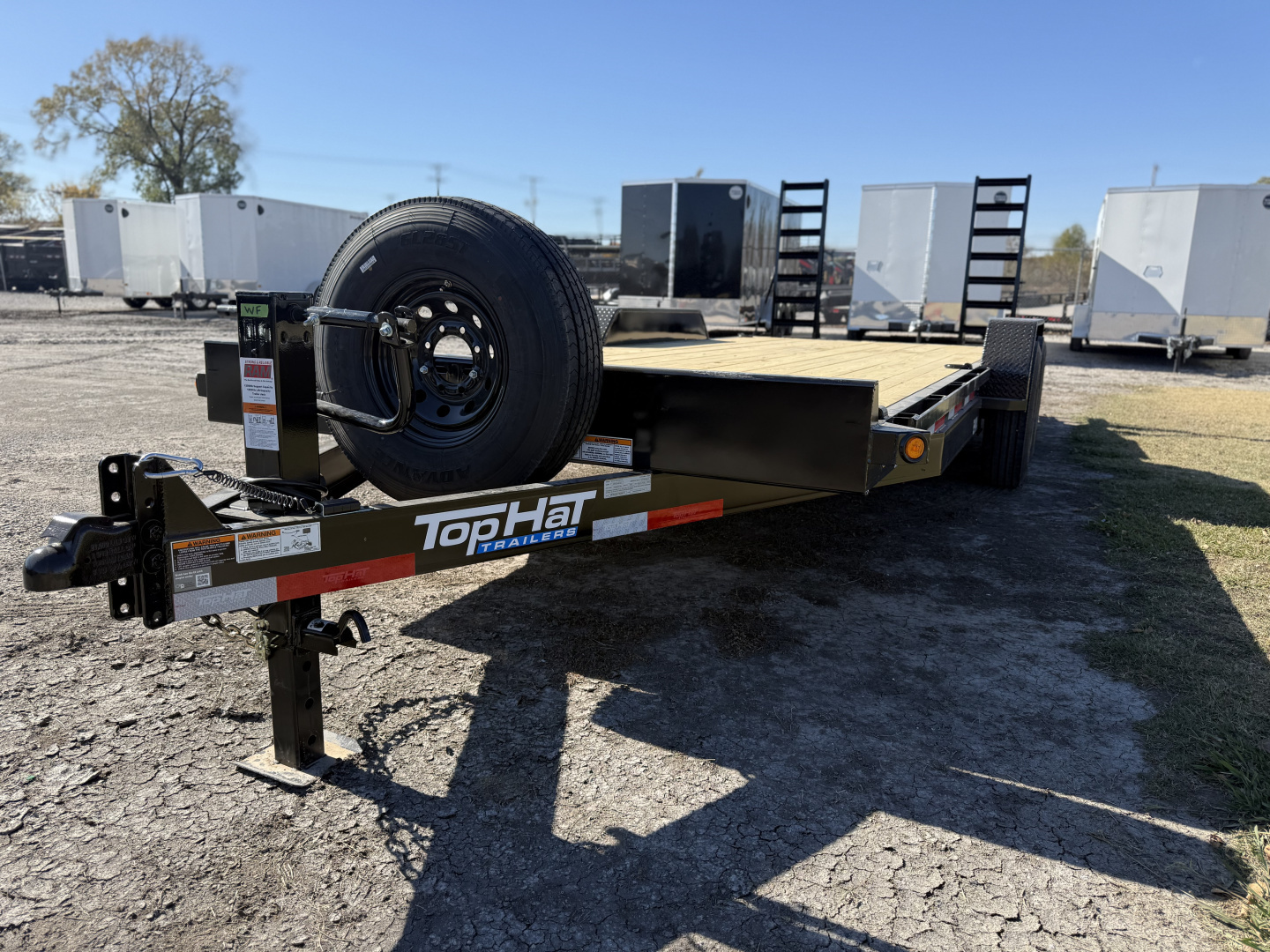 New 2026 Top Hat Trailers EH14-20x83 Equipment Trailer w/ Standup Ramps & 14 Ply Upg.