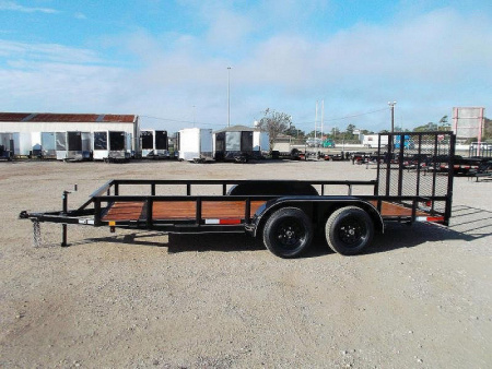 New 2026 J&C Trailers 83x14 Utility Trailer / Lowboy Trailer / 4ft Ramp Gate / Electric Brakes / 2" Bulldog Coupler