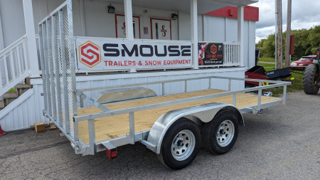 New 2026 Load Rite 7x14 Tandem ALL GALVANIZED Utility w/ Spring Assist Gate