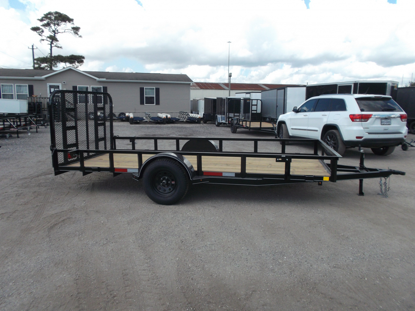 New 2026 J&C Trailers 77x14 Utility Trailer / UTV Trailer / C-Channel Wrap Tongue / 2" Bulldog Coupler / 4ft Ramp Gate