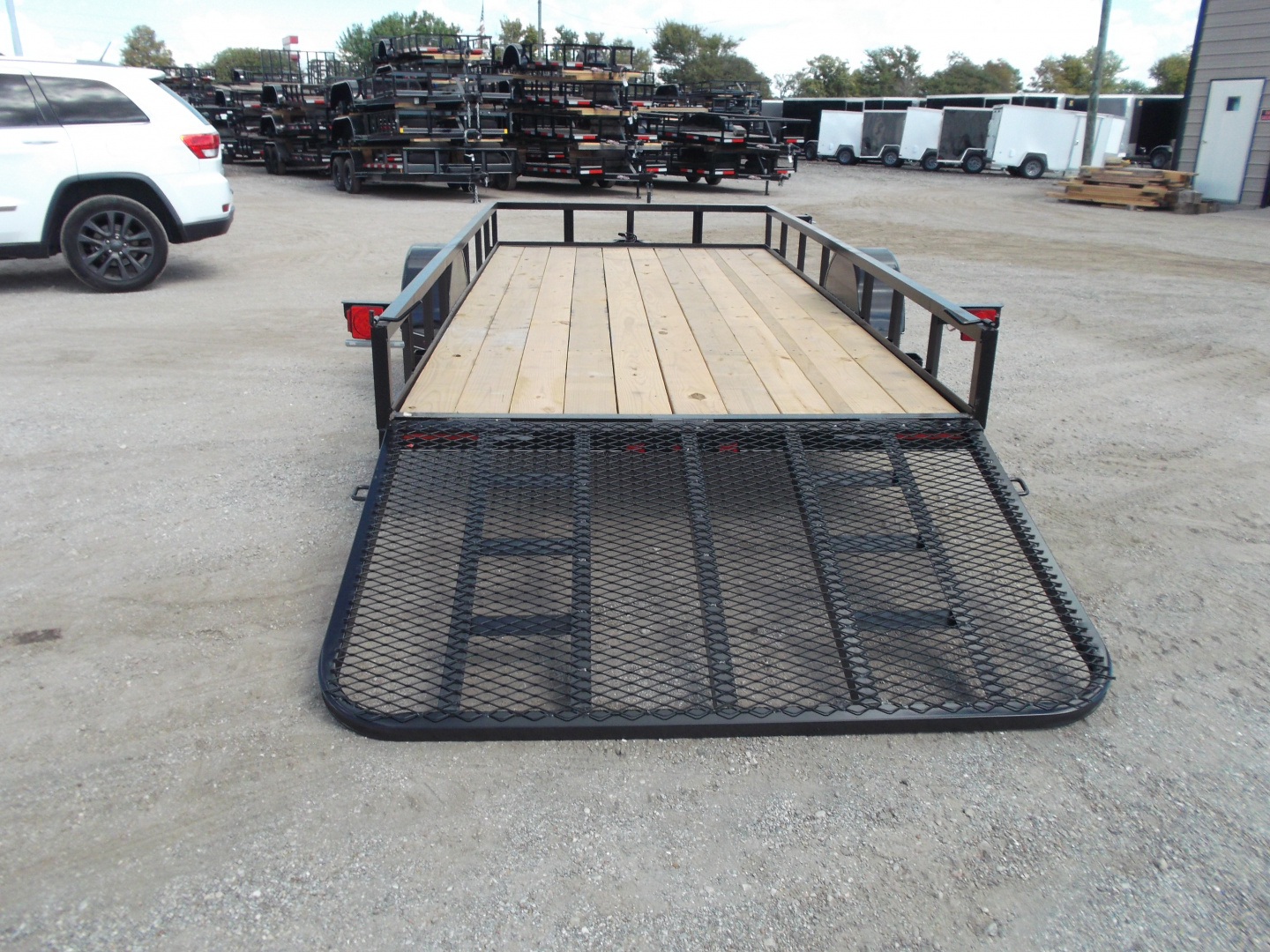 New 2026 J&C Trailers 77x14 Utility Trailer / UTV Trailer / C-Channel Wrap Tongue / 2" Bulldog Coupler / 4ft Ramp Gate