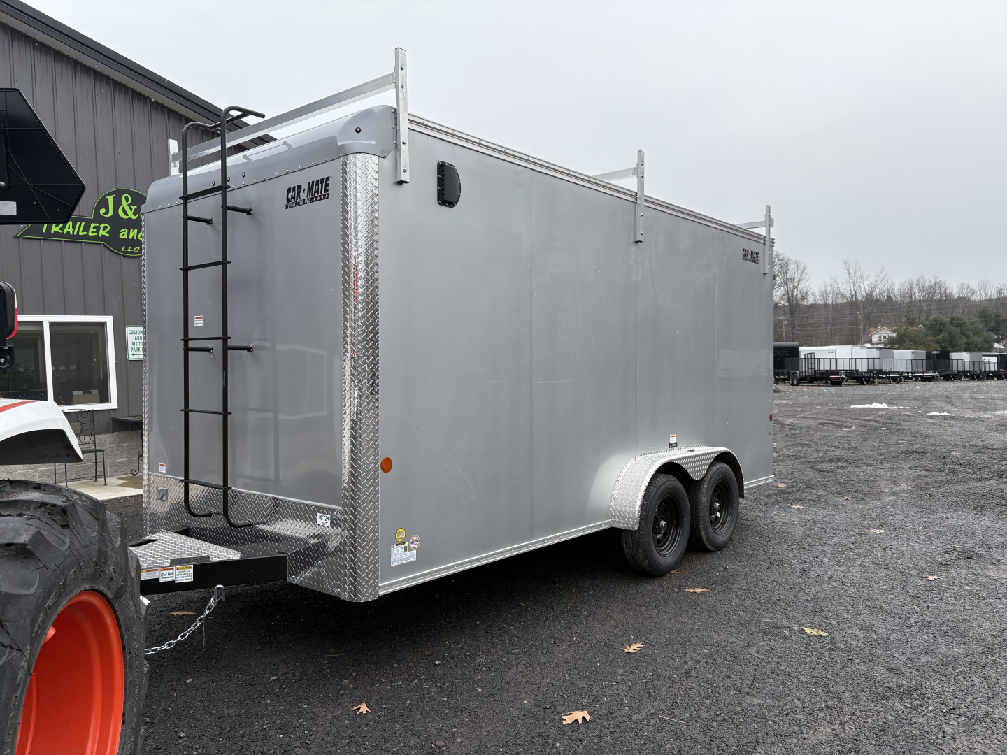 New 2026 Car Mate Trailers 7x14 7K 80" Interior Height Contractor with Rear Double Doors