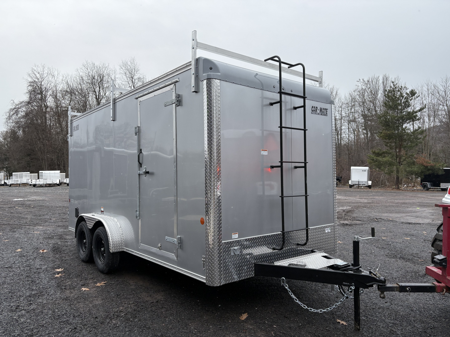 New 2026 Car Mate Trailers 7x14 7K 80" Interior Height Contractor with Rear Double Doors