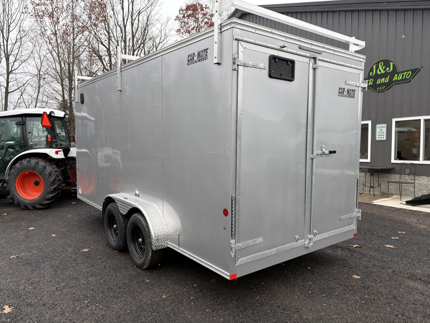 New 2026 Car Mate Trailers 7x14 7K 80" Interior Height Contractor with Rear Double Doors