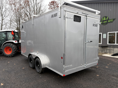 New 2026 Car Mate Trailers 7x14 7K 80" Interior Height Contractor with Rear Double Doors