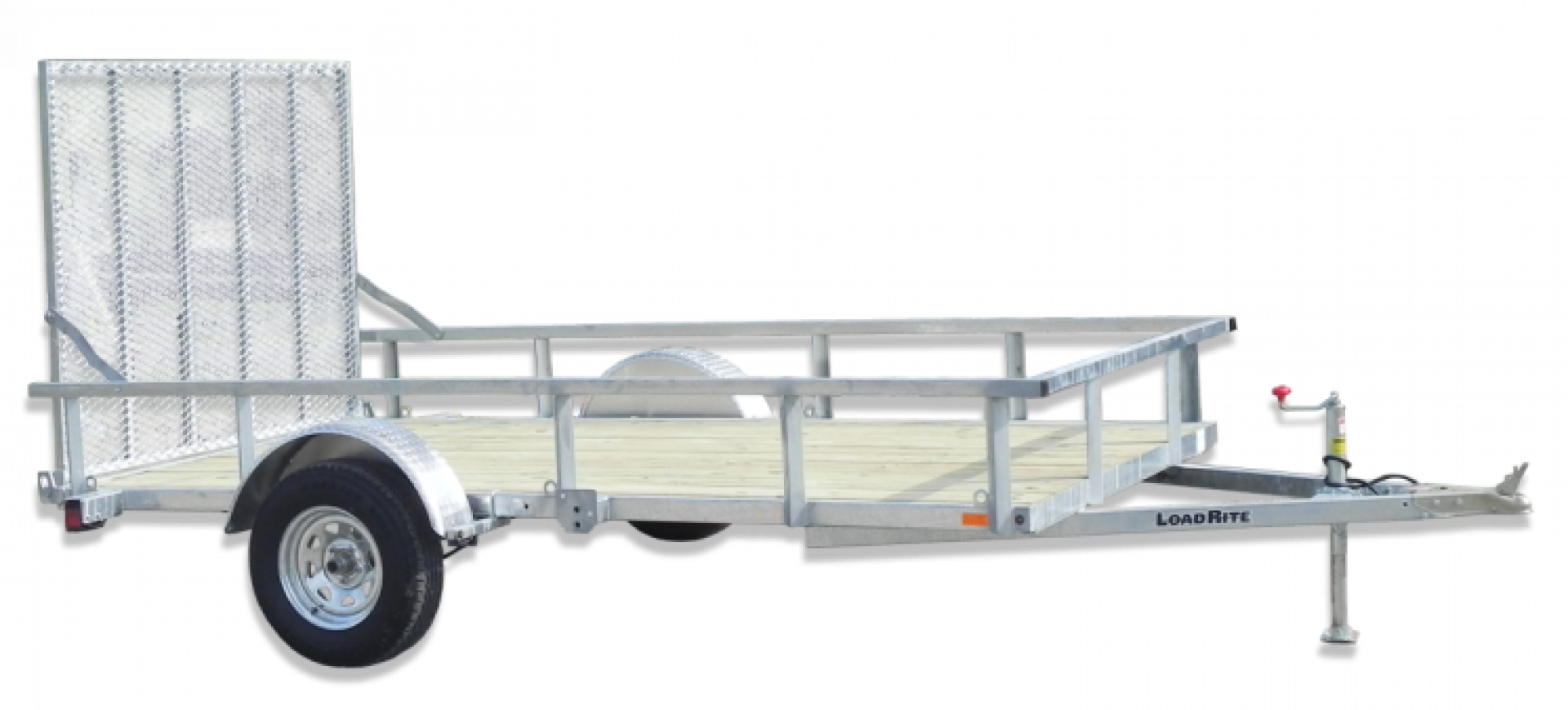 New 2026 Load Rite 6'8" x 12 ALL GALVANIZED Utility w/ Spring Assist Gate