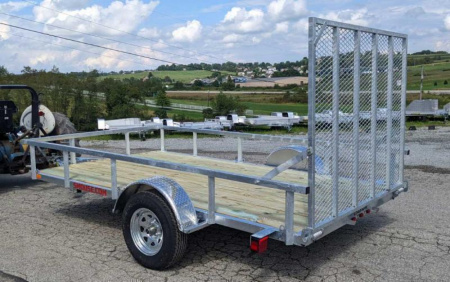New 2026 Load Rite 6'8" x 12 ALL GALVANIZED Utility w/ Spring Assist Gate