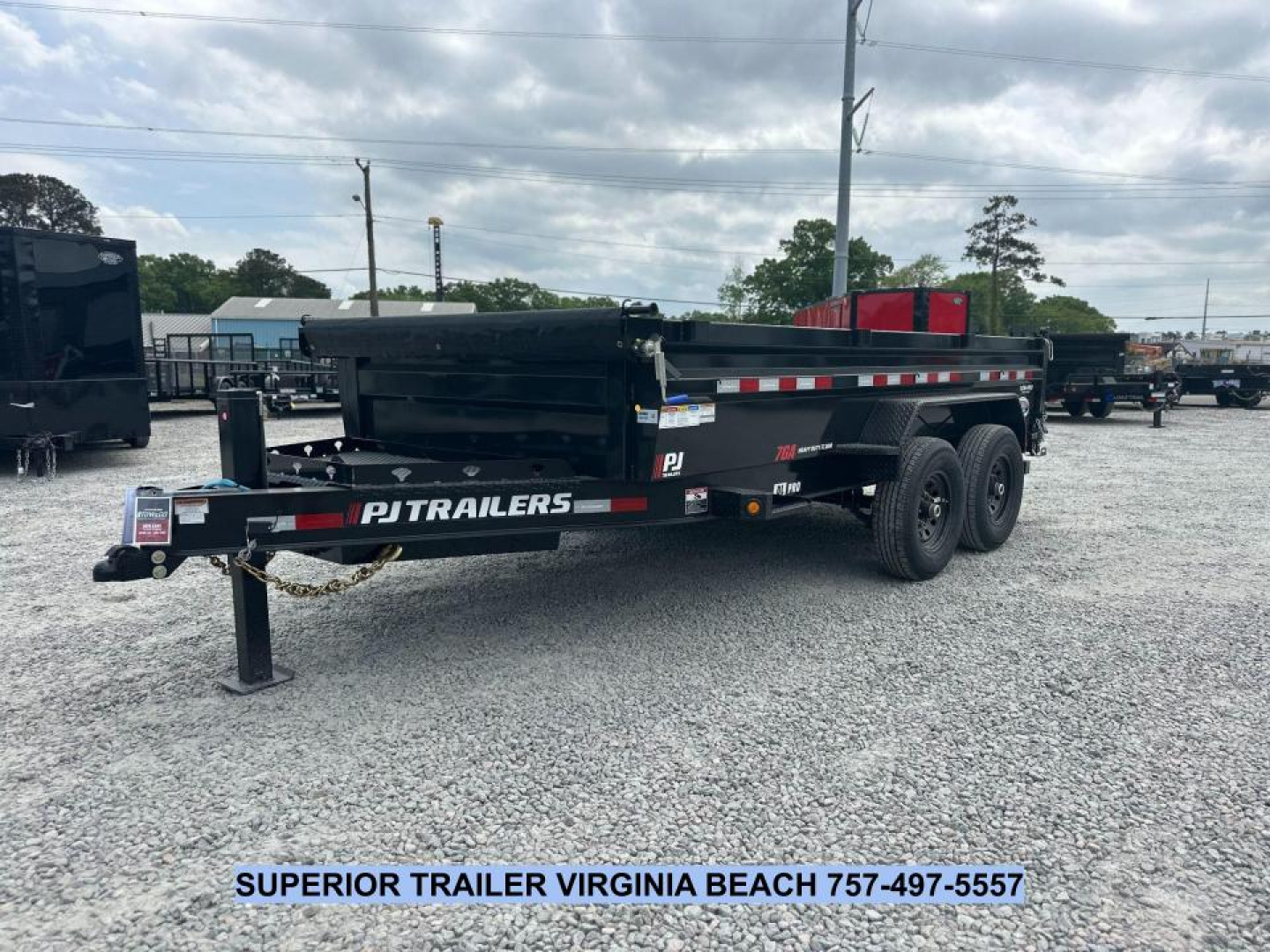 New 2026 PJ Trailers 7X14 DL 14K Dump Trailer w/ Hydraulic Jack Dump Trailer