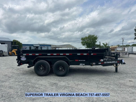 New 2026 PJ Trailers 7X14 DL 14K Dump Trailer w/ Hydraulic Jack Dump Trailer