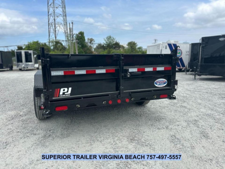 New 2026 PJ Trailers 7X14 DL 14K Dump Trailer w/ Hydraulic Jack Dump Trailer