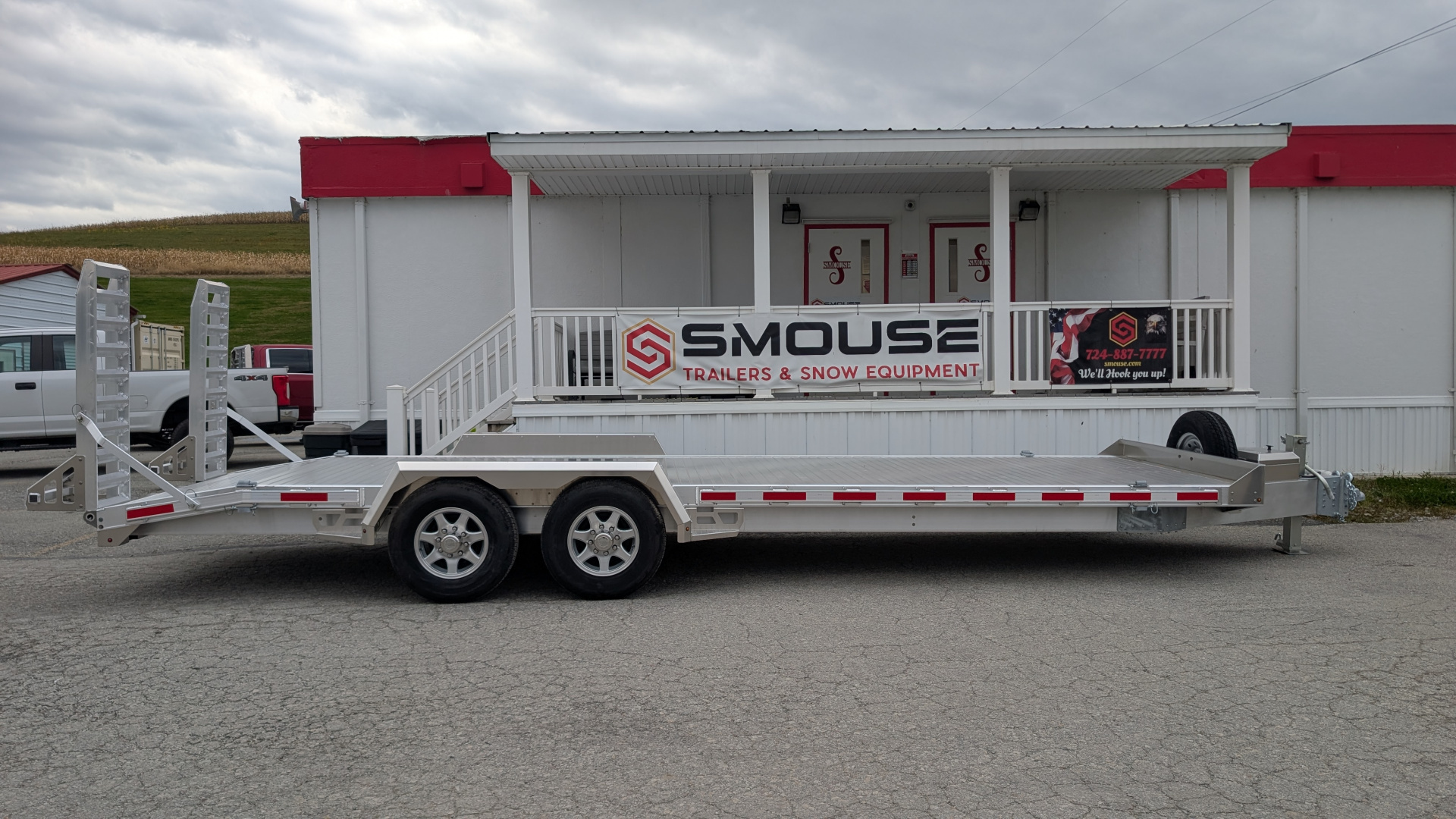 New 2025 EBY 24' TRADESMAN ALL ALUMINUM Lo Pro Equipment Hauler w/ 6' Standup Ramps