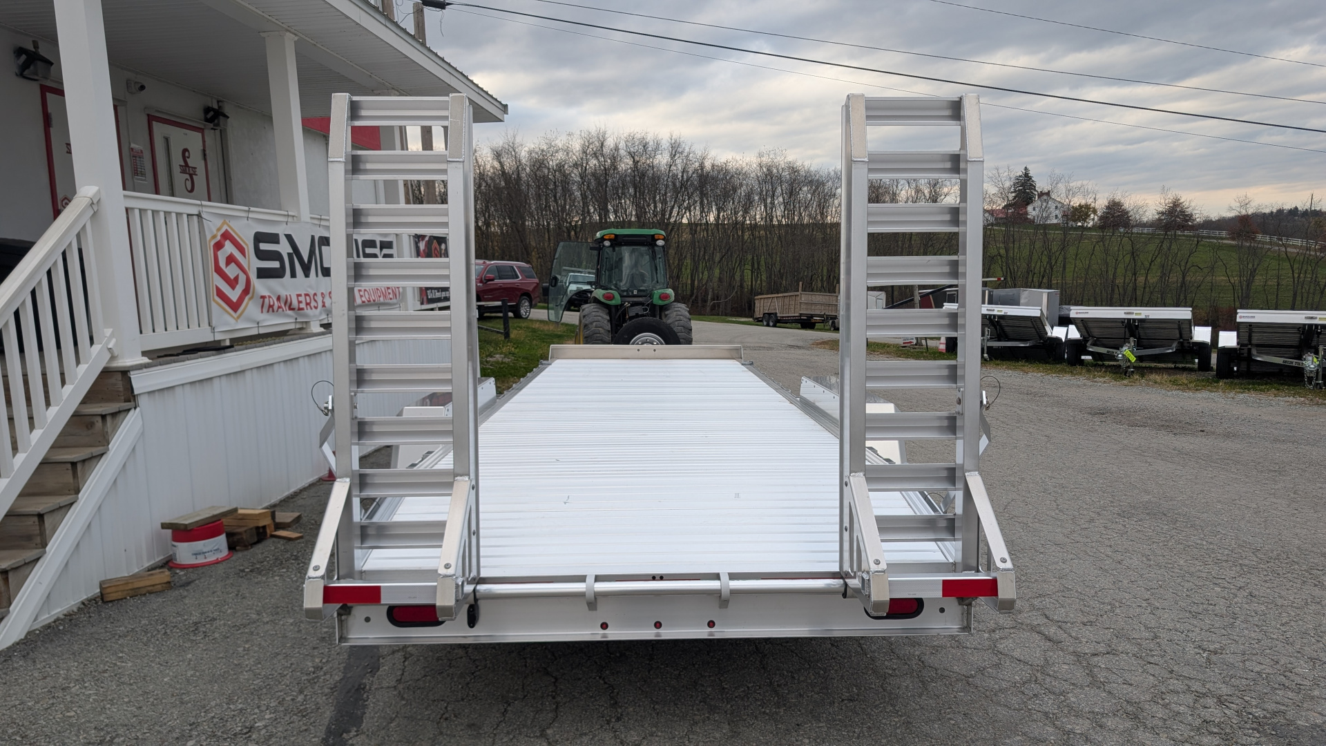 New 2025 EBY 24' TRADESMAN ALL ALUMINUM Lo Pro Equipment Hauler w/ 6' Standup Ramps