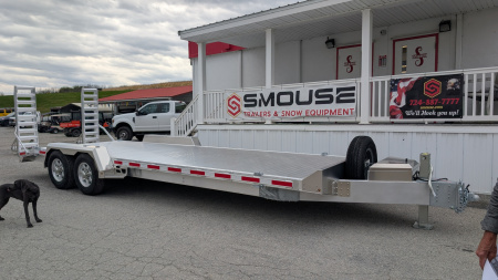 New 2025 EBY 24' TRADESMAN ALL ALUMINUM Lo Pro Equipment Hauler w/ 6' Standup Ramps