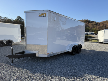 New 2026 Covered Wagon Trailers 7X16 TA2 7' W/ DBL DOORS POLY Cargo / Enclosed Trailer