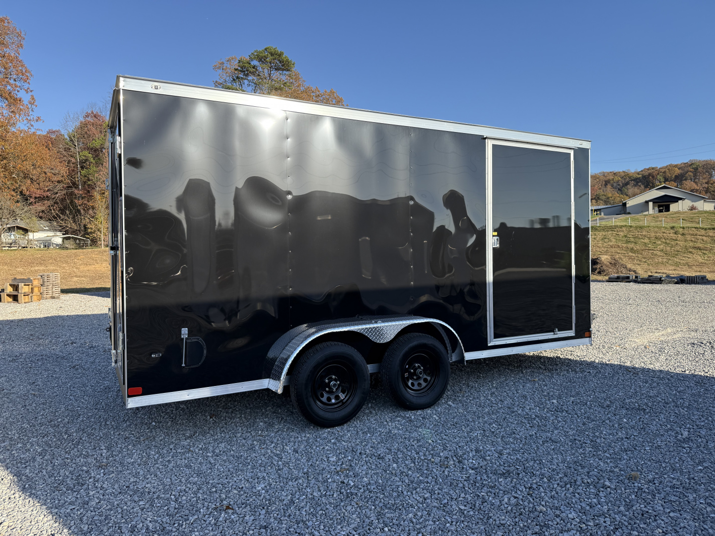 New 2026 Covered Wagon Trailers 7X16 TA2 7' W/ DBL DOORS POLY Cargo / Enclosed Trailer