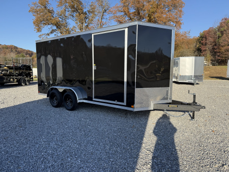 New 2026 Covered Wagon Trailers 7X16 TA2 7' W/ DBL DOORS POLY Cargo / Enclosed Trailer