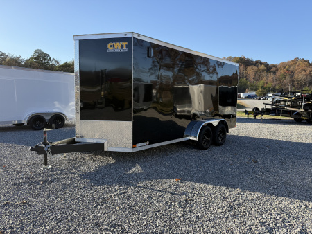 New 2026 Covered Wagon Trailers 7X16 TA2 7' W/ DBL DOORS POLY Cargo / Enclosed Trailer