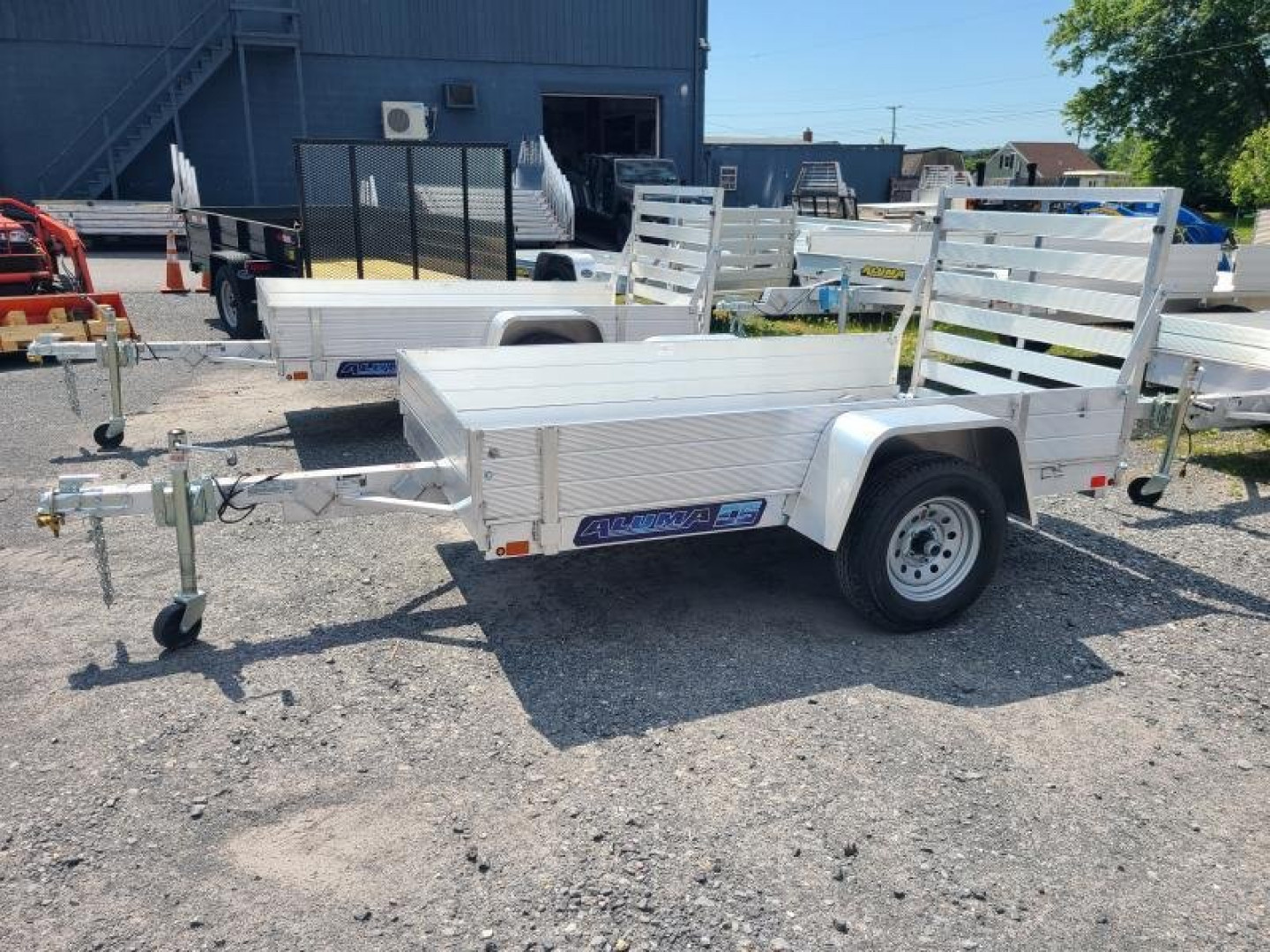 New 2026 Aluma 548ESA-S-TG 1 FT Solid Sides One Piece Tailgate Utility Trailer
