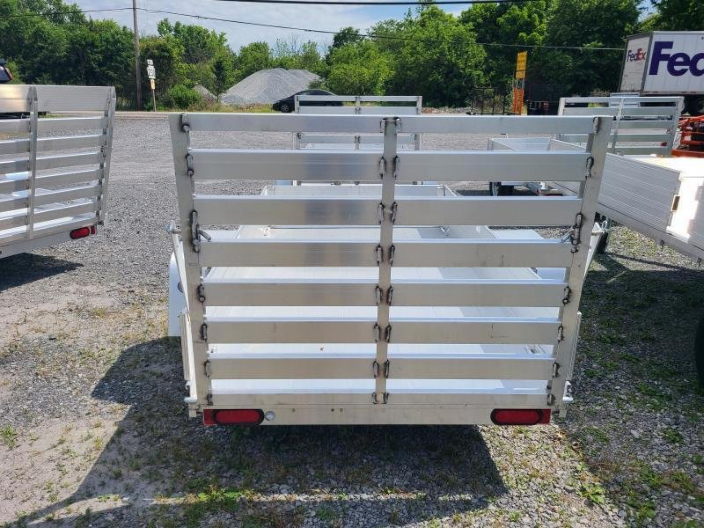 New 2026 Aluma 548ESA-S-TG 1 FT Solid Sides One Piece Tailgate Utility Trailer