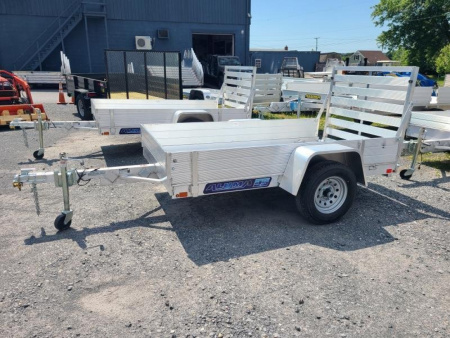New 2026 Aluma 548ESA-S-TG 1 FT Solid Sides One Piece Tailgate Utility Trailer