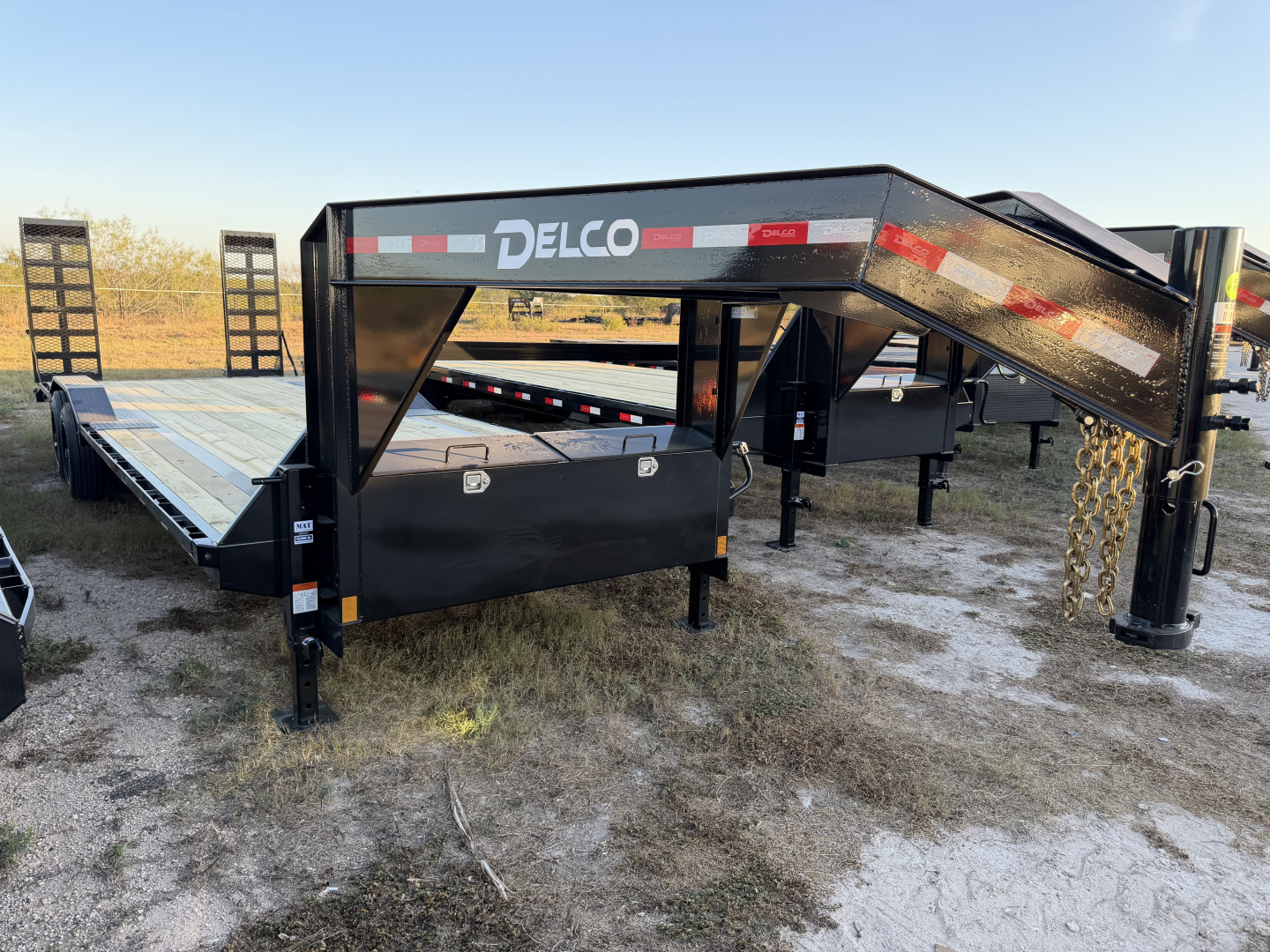 New 2026 Delco Trailers 102x26ft Gooseneck Equipment Trailer 20k