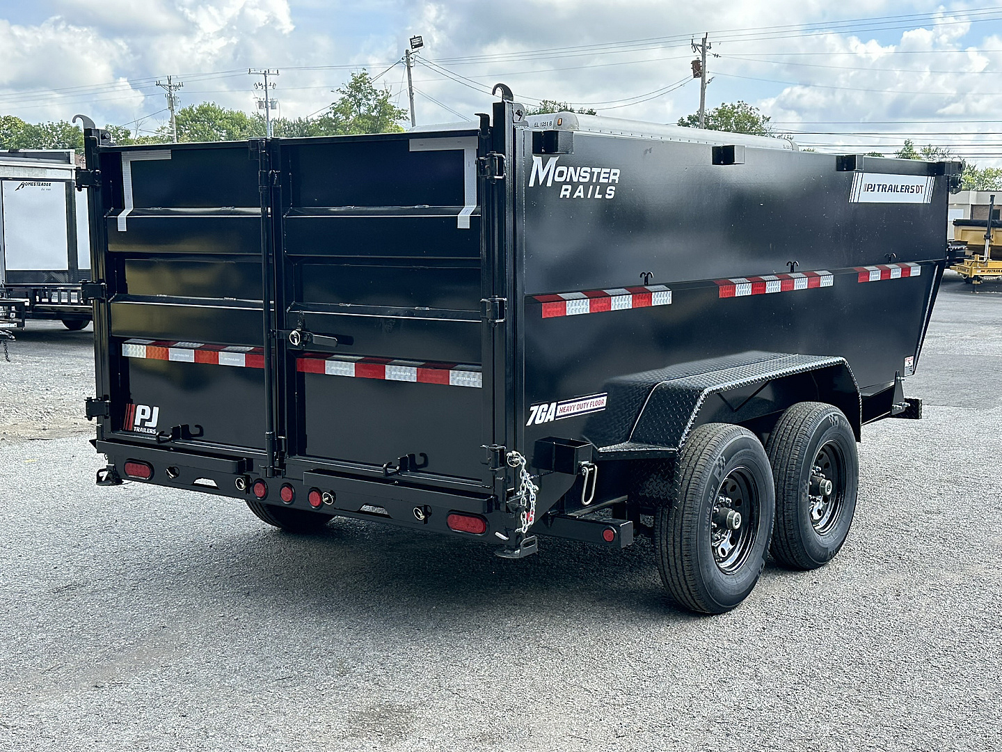 New 2026 PJ Trailers 83" x 14' Low-Pro High Side Telescopic (DT1) 14K GVWR Dump Trailer