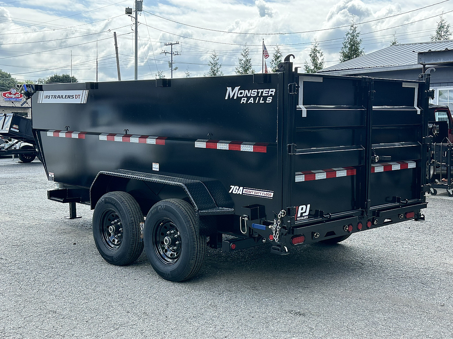 New 2026 PJ Trailers 83" x 14' Low-Pro High Side Telescopic (DT1) 14K GVWR Dump Trailer