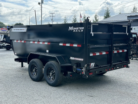 New 2026 PJ Trailers 83" x 14' Low-Pro High Side Telescopic (DT1) 14K GVWR Dump Trailer