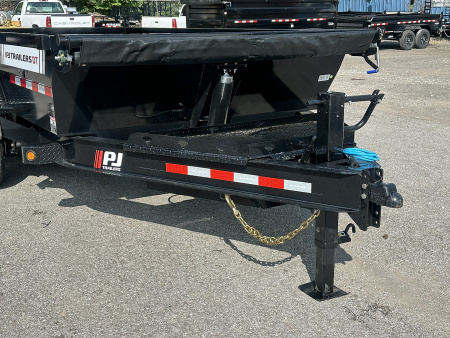 New 2026 PJ Trailers 83" x 14' Low-Pro Telescopic (DT1) 14K GVWR Dump Trailer
