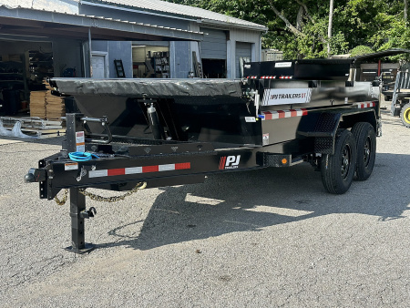 New 2026 PJ Trailers 83" x 14' Low-Pro Telescopic (DT1) 14K GVWR Dump Trailer