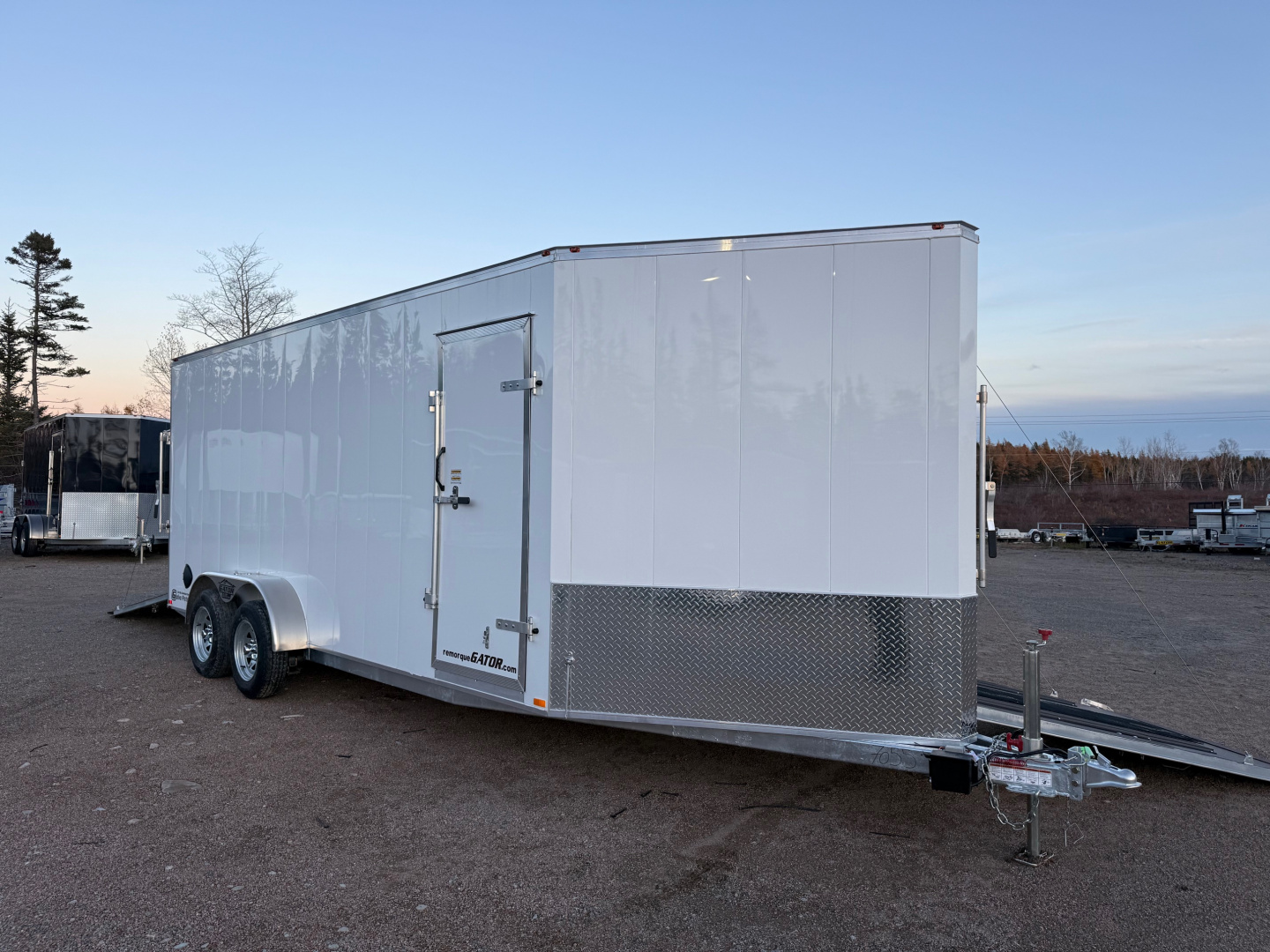 New 2026 Gator Canada 7 x 18' + 5' V Nose Snowmobile Trailer