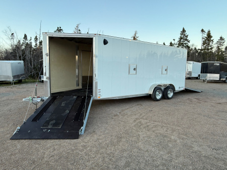 New 2026 Gator Canada 7 x 18' + 5' V Nose Snowmobile Trailer