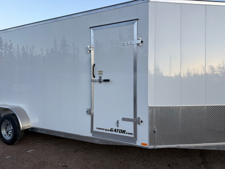 New 2026 Gator Canada 7 x 18' + 5' V Nose Snowmobile Trailer