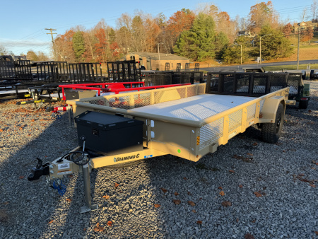 New 2026 Diamond C PSA106 Utility Trailer VENTURE SERIES 83”X14’ BI FOLD GATE ALUMINUM RIMS