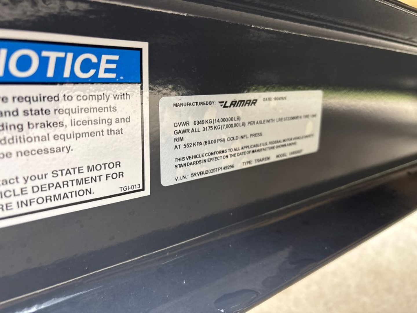 New 2026 Lamar Trailers U6832027 Utility Trailer