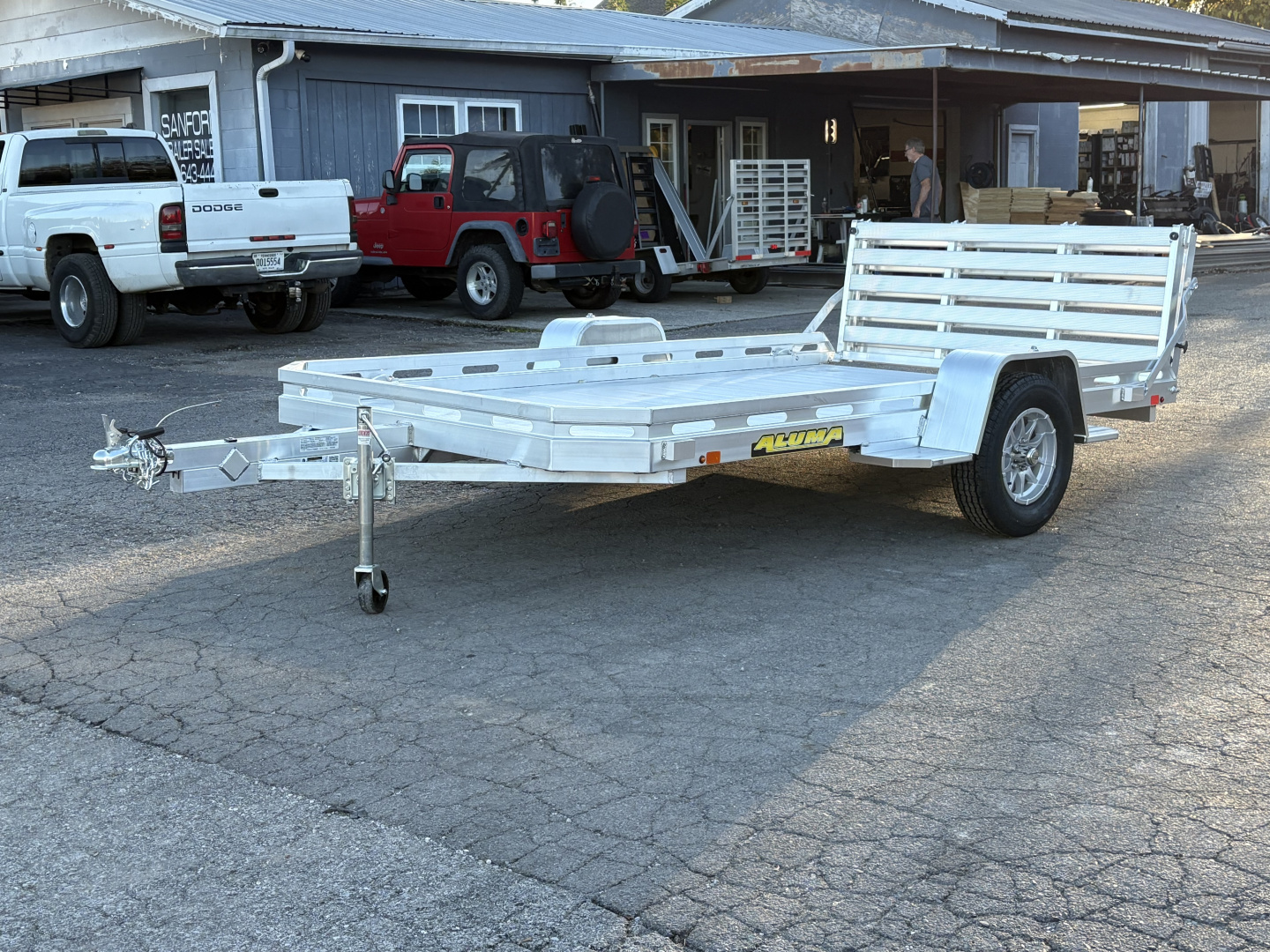 New 2026 Aluma 7712H-S-BT 77" x 12' Aluminum Utility Trailer