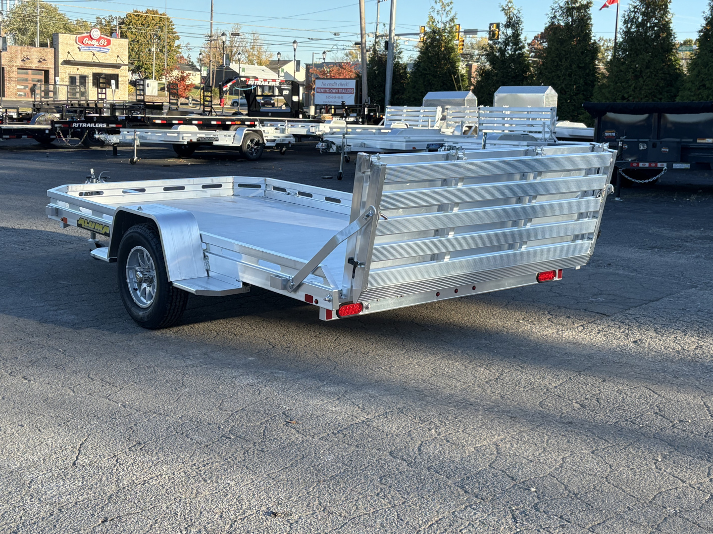 New 2026 Aluma 7712H-S-BT 77" x 12' Aluminum Utility Trailer
