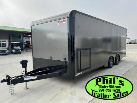 New Pace American 8.5X24 Car / Racing Trailer ENCLOSED CAR HAULER UPGRADED .080 EXTERIOR & REAR WING