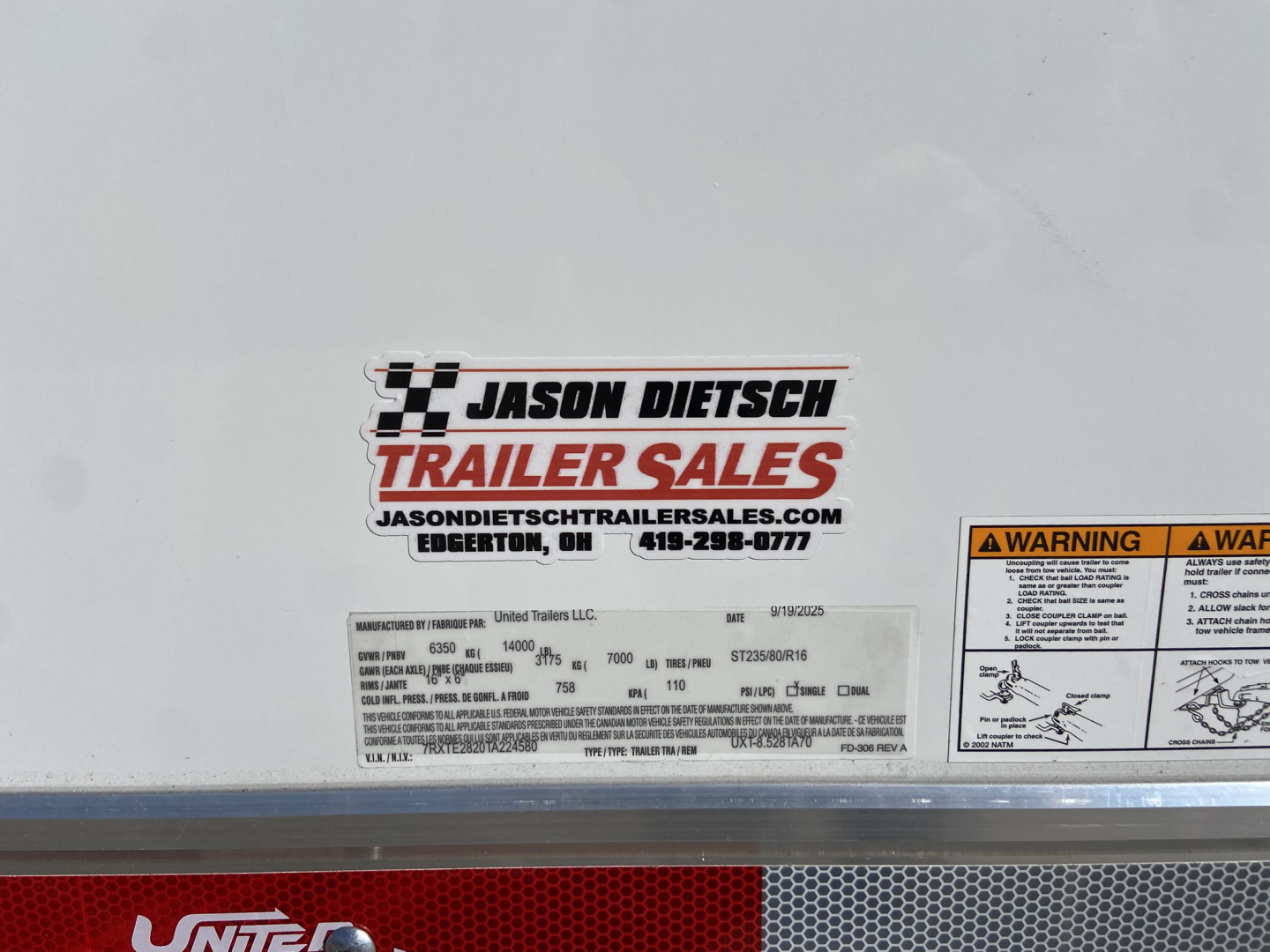 New United Trailers Car Hauler 28' UXT
