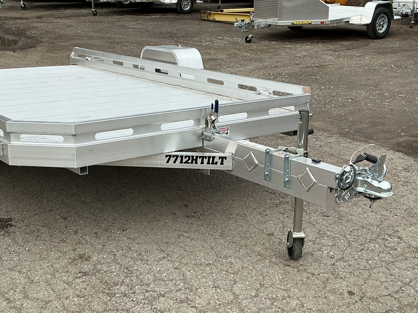 New 2026 Aluma 7712H-TILT 77" x 12' Aluminum Utility Tilt Trailer