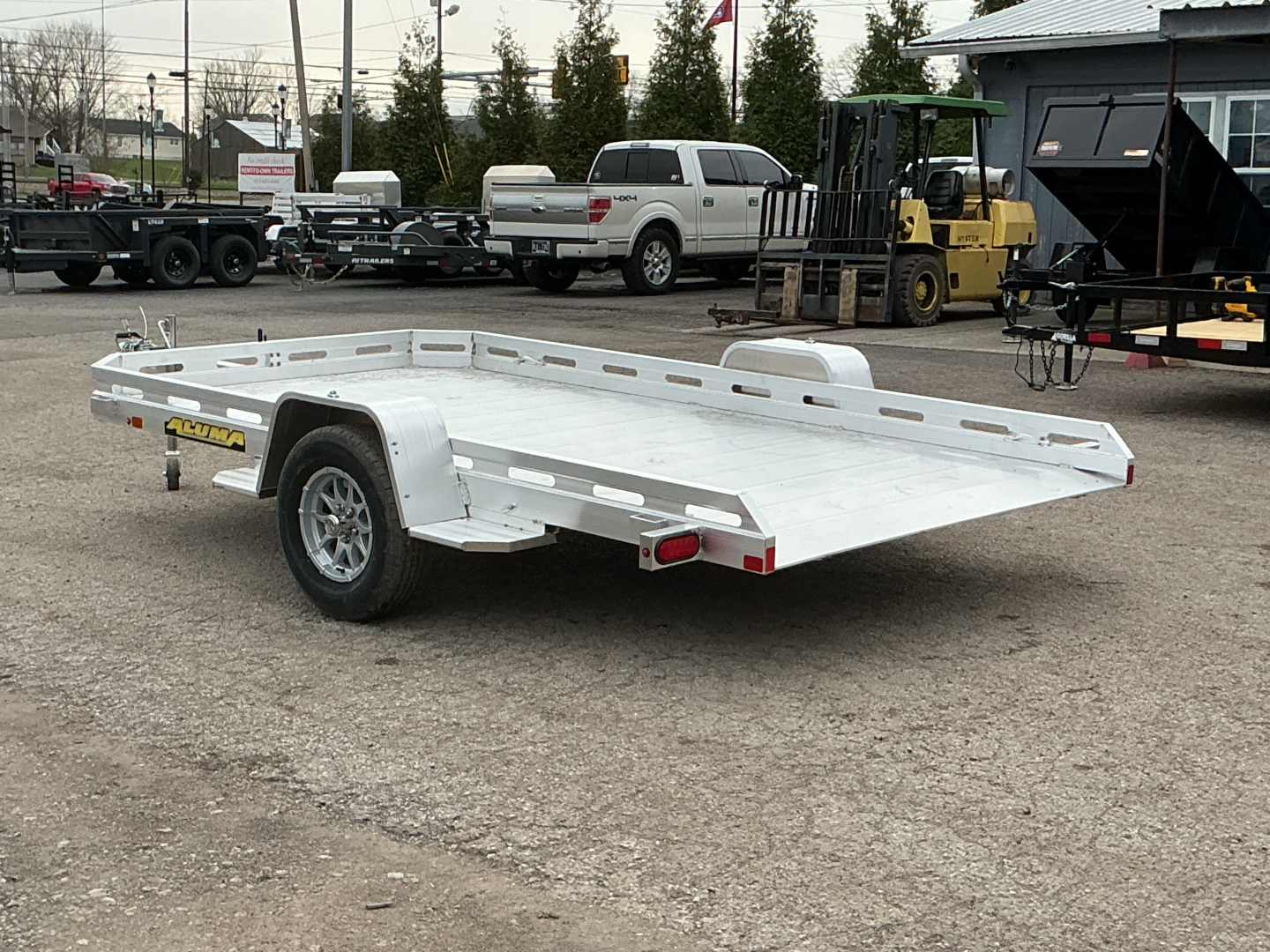 New 2026 Aluma 7712H-TILT 77" x 12' Aluminum Utility Tilt Trailer