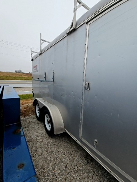 Used 2015 Sure-Trac 7 x 16 7K Double Rear Door Cargo / Enclosed Trailer